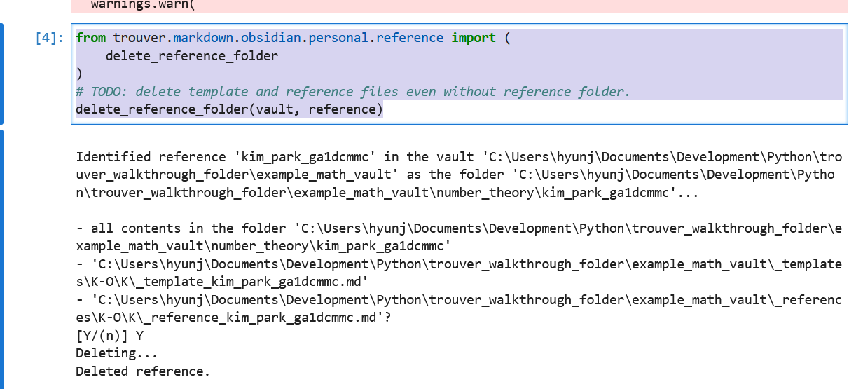 Delete reference folder in Jupyter