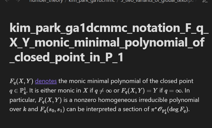 Reading view for notation note summary fixed